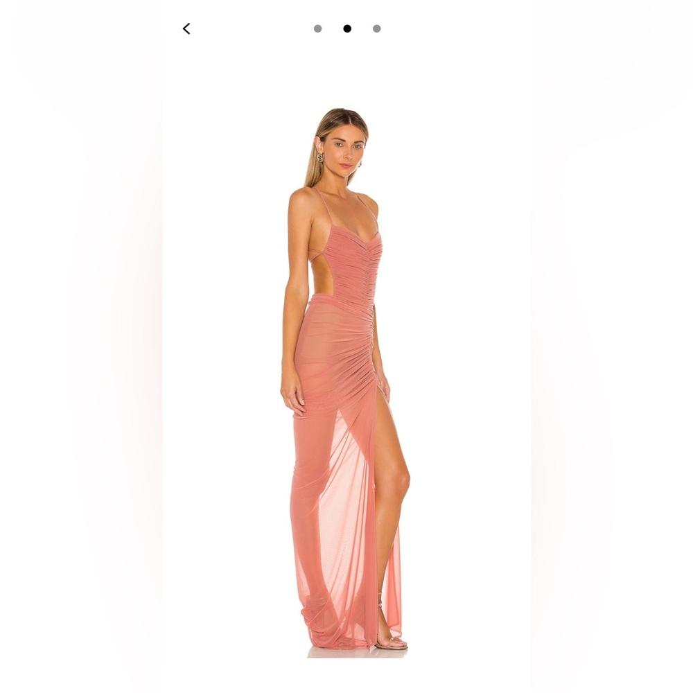 Michael Costello Peach Backless Dress - Picture 2 of 6